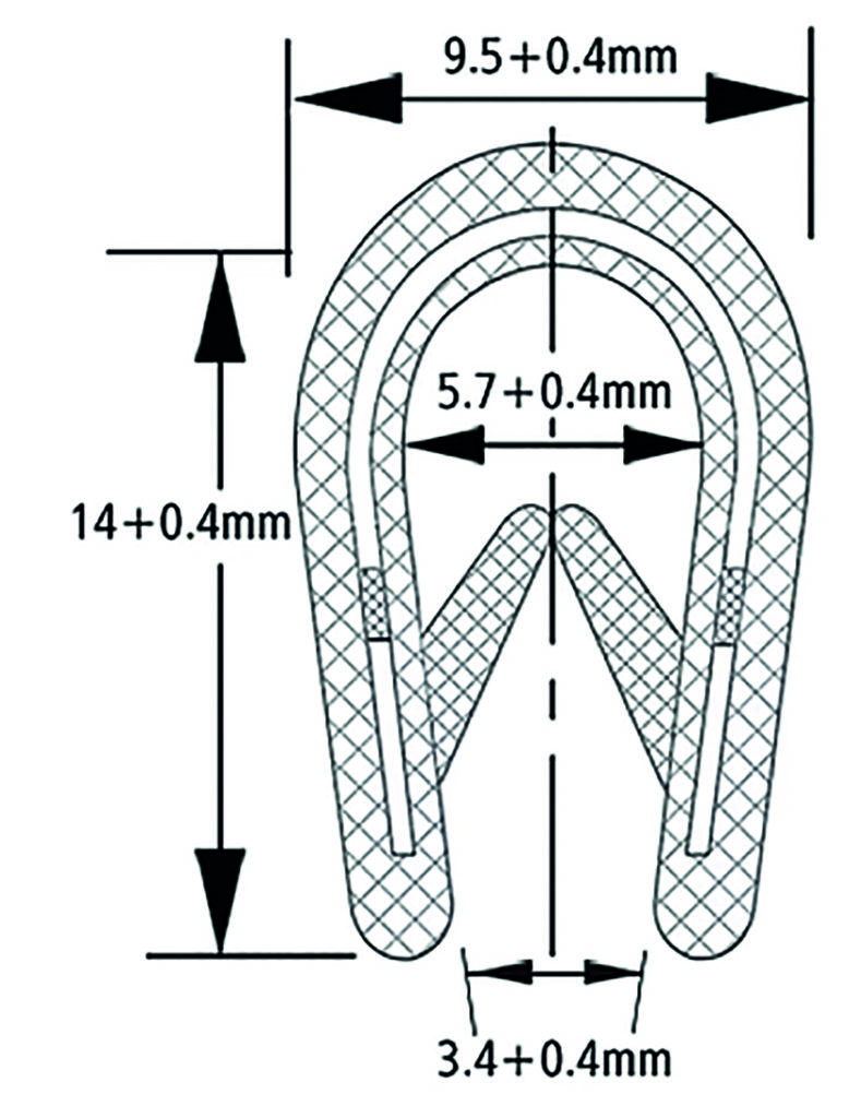 BRS2368 SELF GRIP PVC «U» Universal Edge