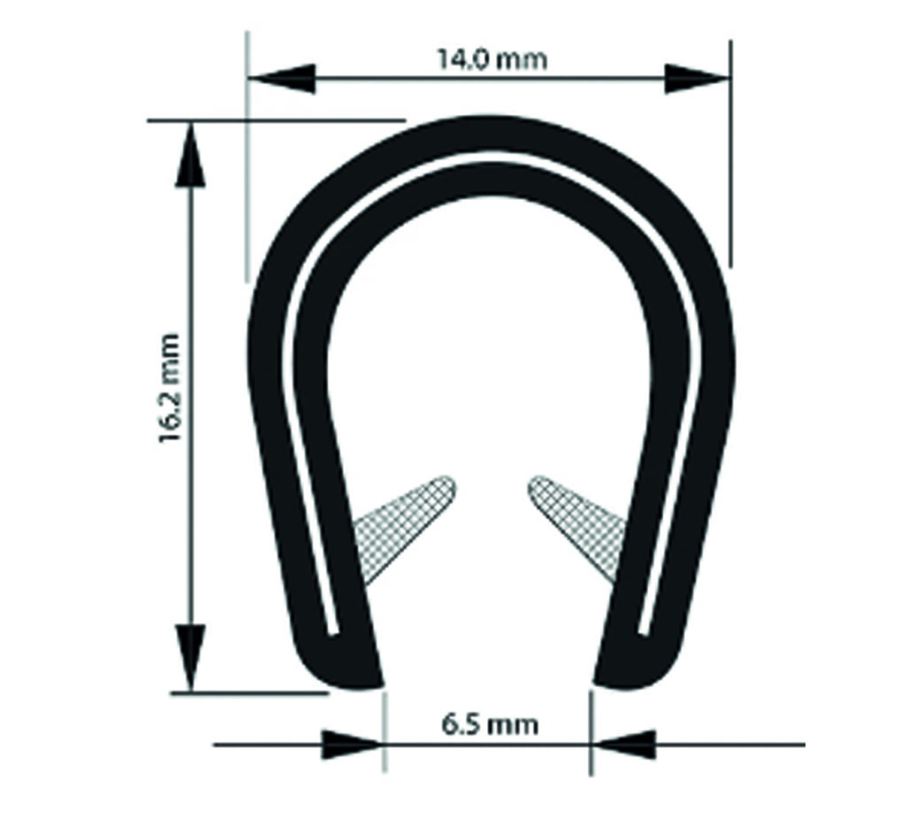 BRS2428 PVC/STEEL CARRIER edge trim